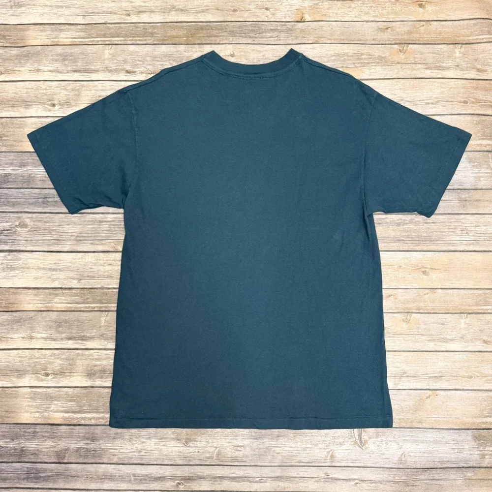 Disney Store Vintage Blue Cotton Single Stitch Mickey Graphic T Shirt Large USA